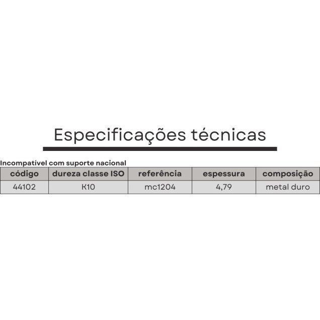 acessorio suporte calço cnmg 1204