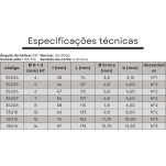 ferramenta alargador manual 12 mm helicoidal din206b