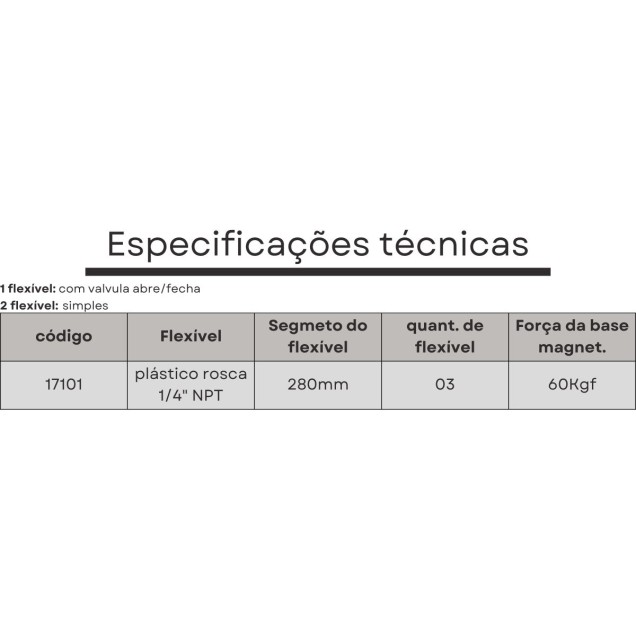 base magnetica com 3 bico refrigeraçao