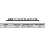 bloco magnetico em V 100x95x70 mm