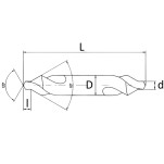 broca de centro 03,15x8,0 din333a