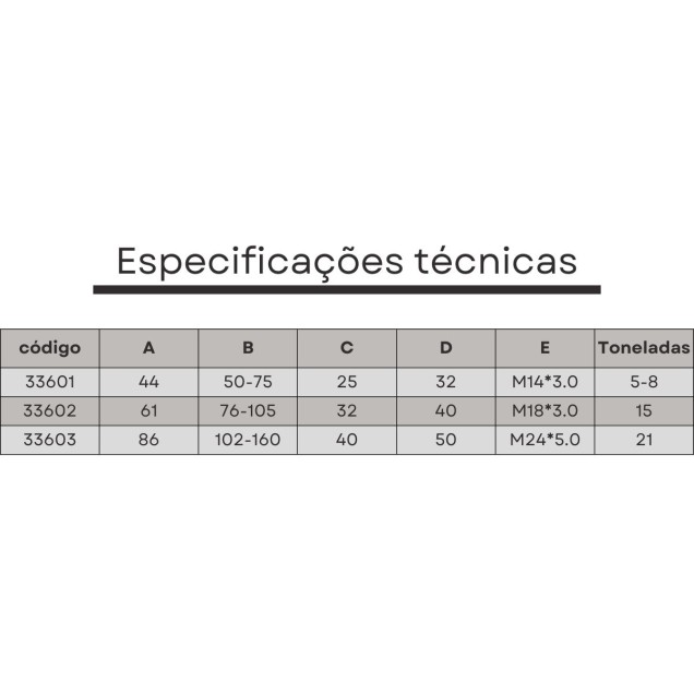 calço regulável 76 mm a 105 mm para fresadora