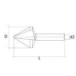 escareador 90° 25 mmx10h din335c