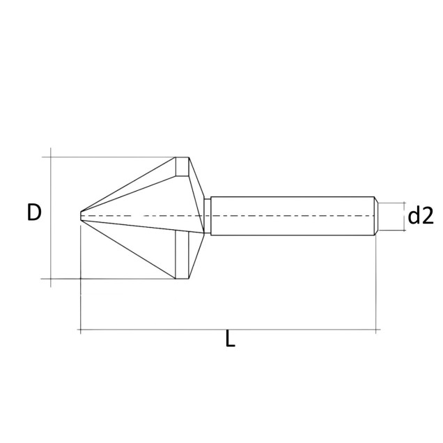 escareador 90° 10 mmx6h din335c