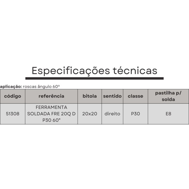 ferramenta soldada fre 20q d p30 60°