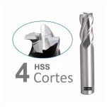 fresa topo HSS 4 cortes 22 mmx38x104xh20