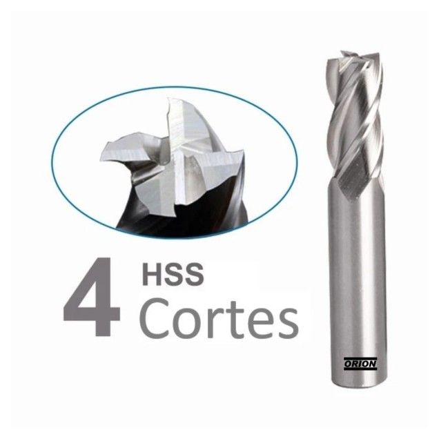 fresa topo HSS 4 cortes 22 mmx38x104xh20