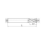 fresa topo metal duro 2 cortes 12 mmx30x075xh12 TiSiN