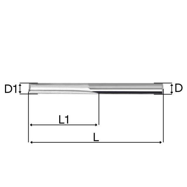 fresa corte reto 3,175x22 router cnc mdf acm - 2 cortes