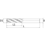 fresa desbaste HSS 10 mmx22x72xh10