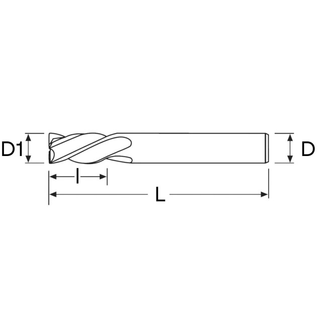 fresa topo HSS 4 cortes 04 mmx11x55xh6