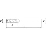 fresa topo para aluminio 3 cortes 12 mmx30x075xh12