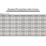 haste para mandril cone morse 2xb18