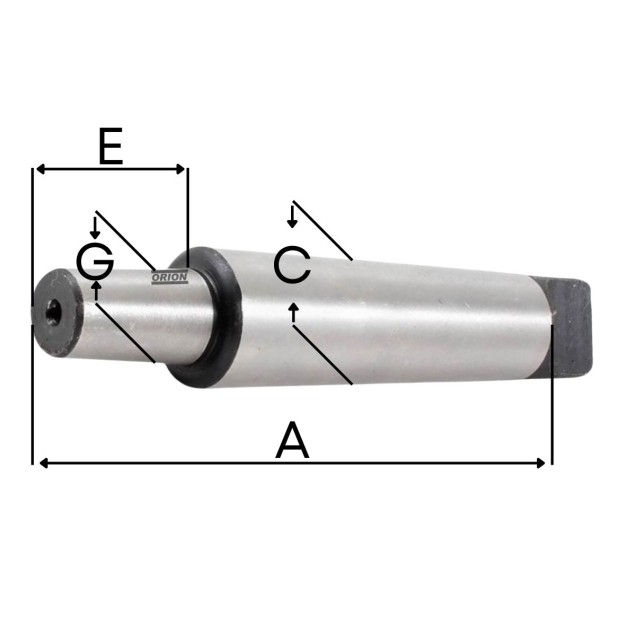 haste para mandril cone morse 4xb22