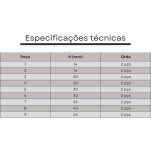 jogo calços paralelos 18 pçs p085