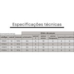 kit presilhas M10 canal 12 mm 58 pçs