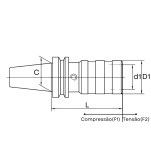 mandril flutuante BT40 m5 a m20