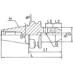 mandril porta barra bt30 08 mm