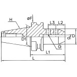 mandril porta barra bt40 08 mm