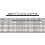 mandril porta barra bt30 08 mm