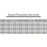 mandril porta pinças er16 bt40 L=100 mm