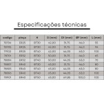 mandril porta pinças er40 bt40 L=100 mm