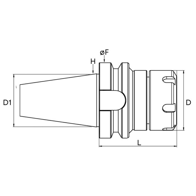 mandril porta pinças er40 bt30