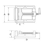 morsa para furadeira abertura 125 mm