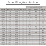 pinça porta macho T1 03,5x02,7 com controle de torque