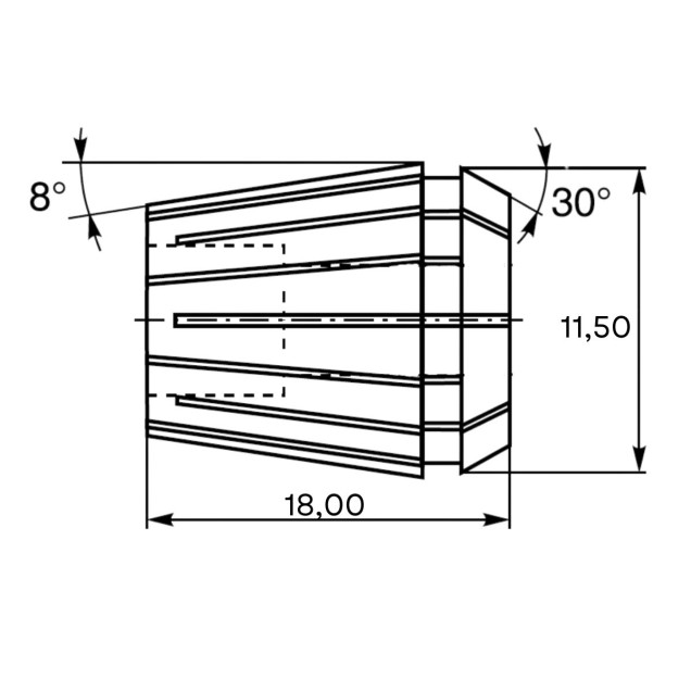 pinça er11 01,0 mm