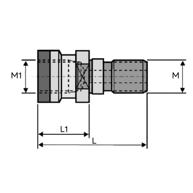 pino adaptador bt40 para iso40