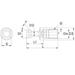 pino bt30 45° com refrigeraçao