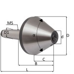 ponta rotativa para tubo cone morse 3 30x100 mm