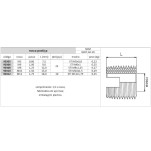 rosca postiça metrica m05x0,8 25 pcs 1,5x0